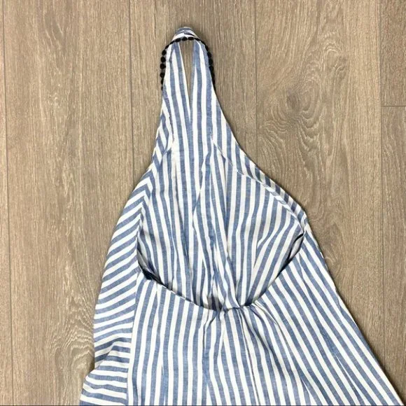 Zara Striped Tie Front Halter Top Blue & White Size Small - Picture 14 of 16
